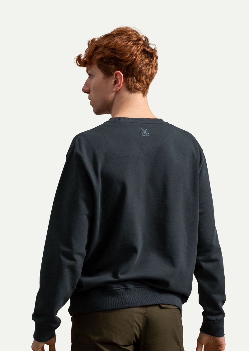 KAFT Kuzgun Unisex Basic Regular Sweatshirt Ruga - Raven - 4